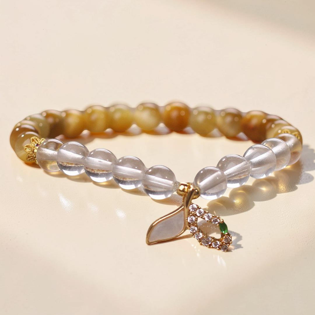 Bracelet Quartz Clair et Œil de Tigre – Éclat Sirène