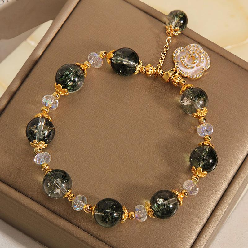 Bracelet Quartz Vert et Clair – Jardin Secret
