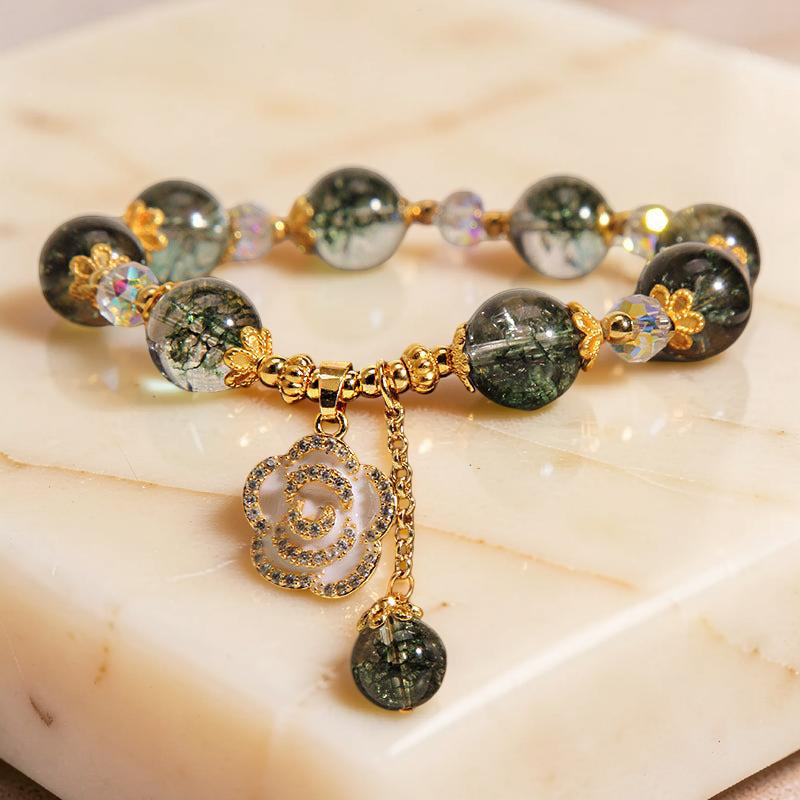 Bracelet Quartz Vert et Clair – Jardin Secret