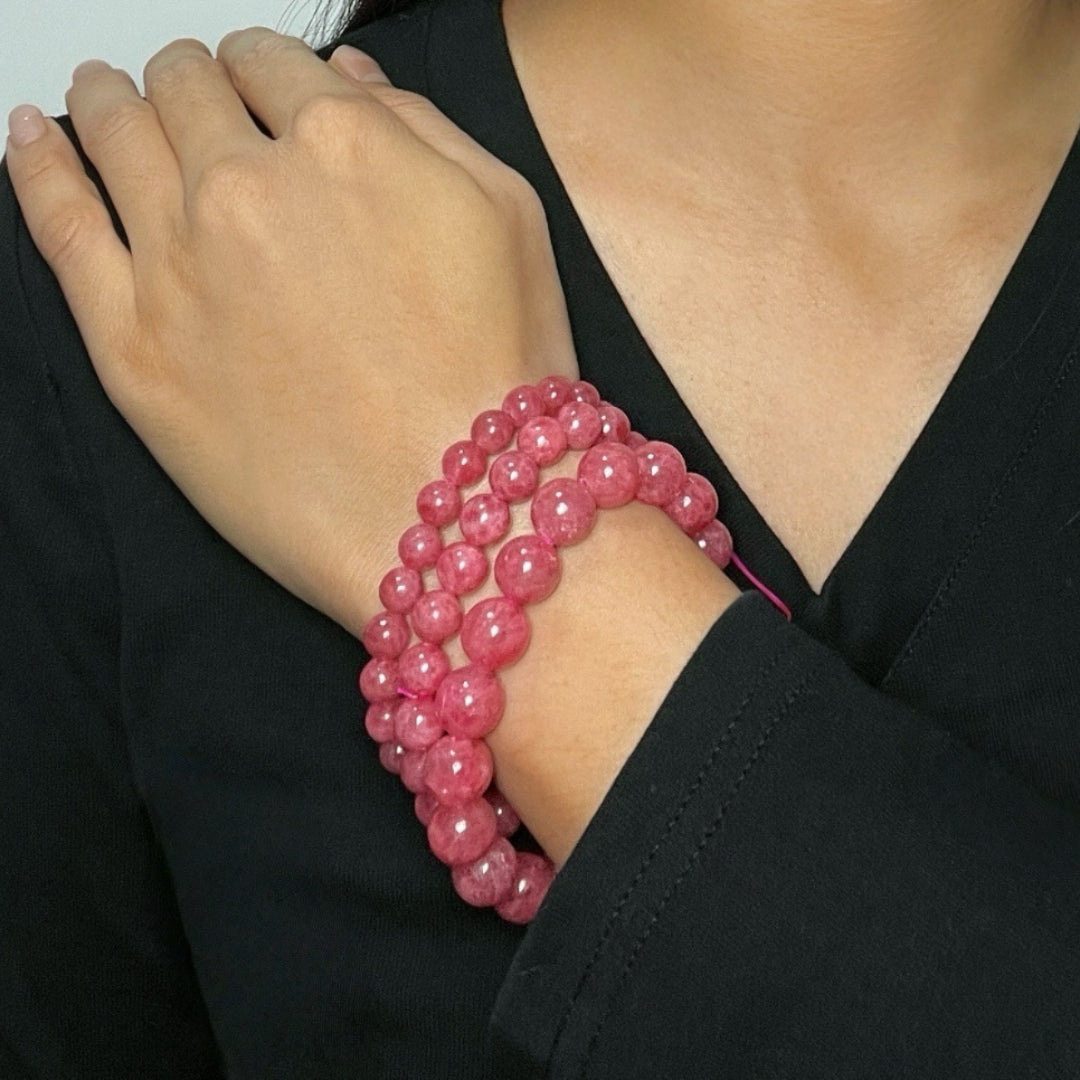 Bracelet Rhodonite – Douceur Émotionnelle