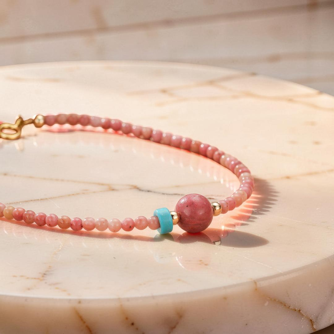 Bracelet Rhodonite – Accent Bleu
