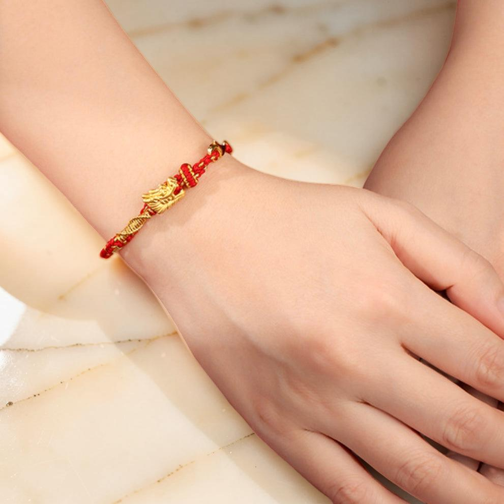 Bracelet Rouge – Dragon Eternel, Fil Rouge