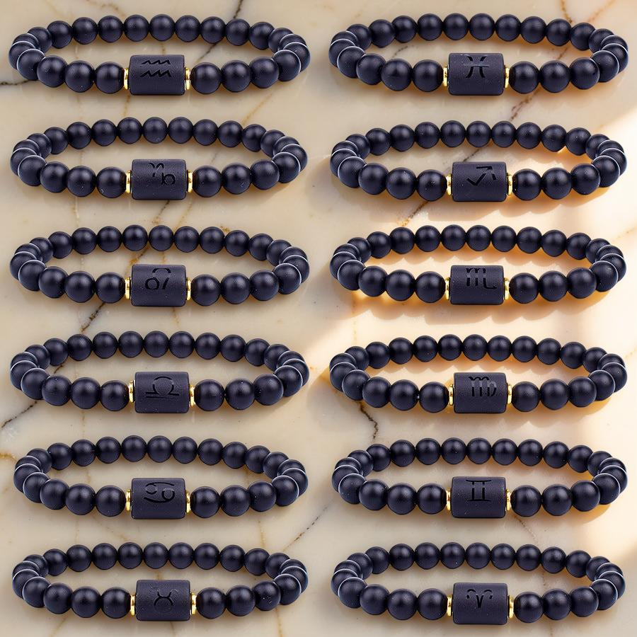 Bracelet Signe Astrologique en Onyx – Protection Astrale