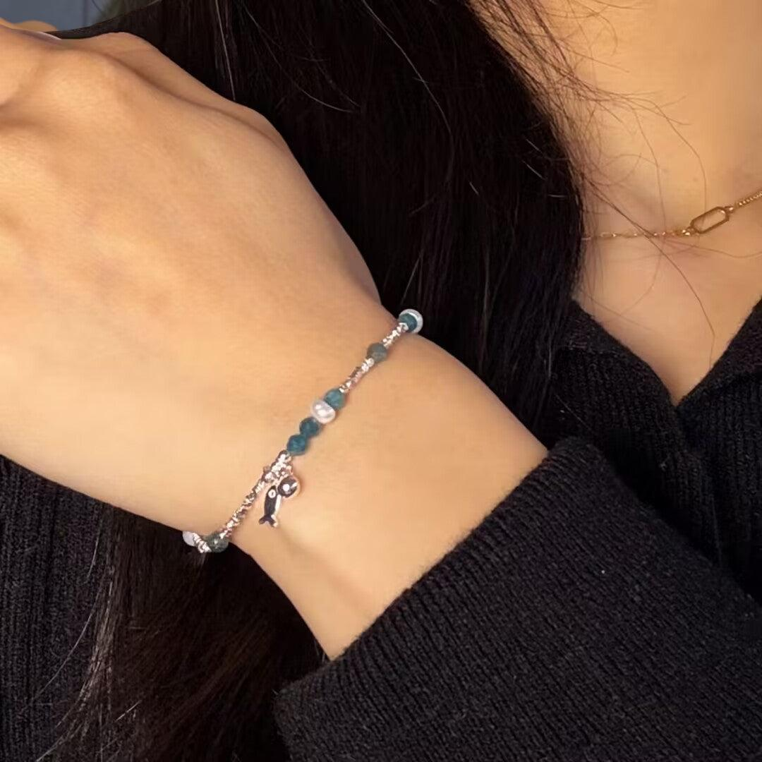 Bracelet Topaze – Poisson d’Azur, Argent 925