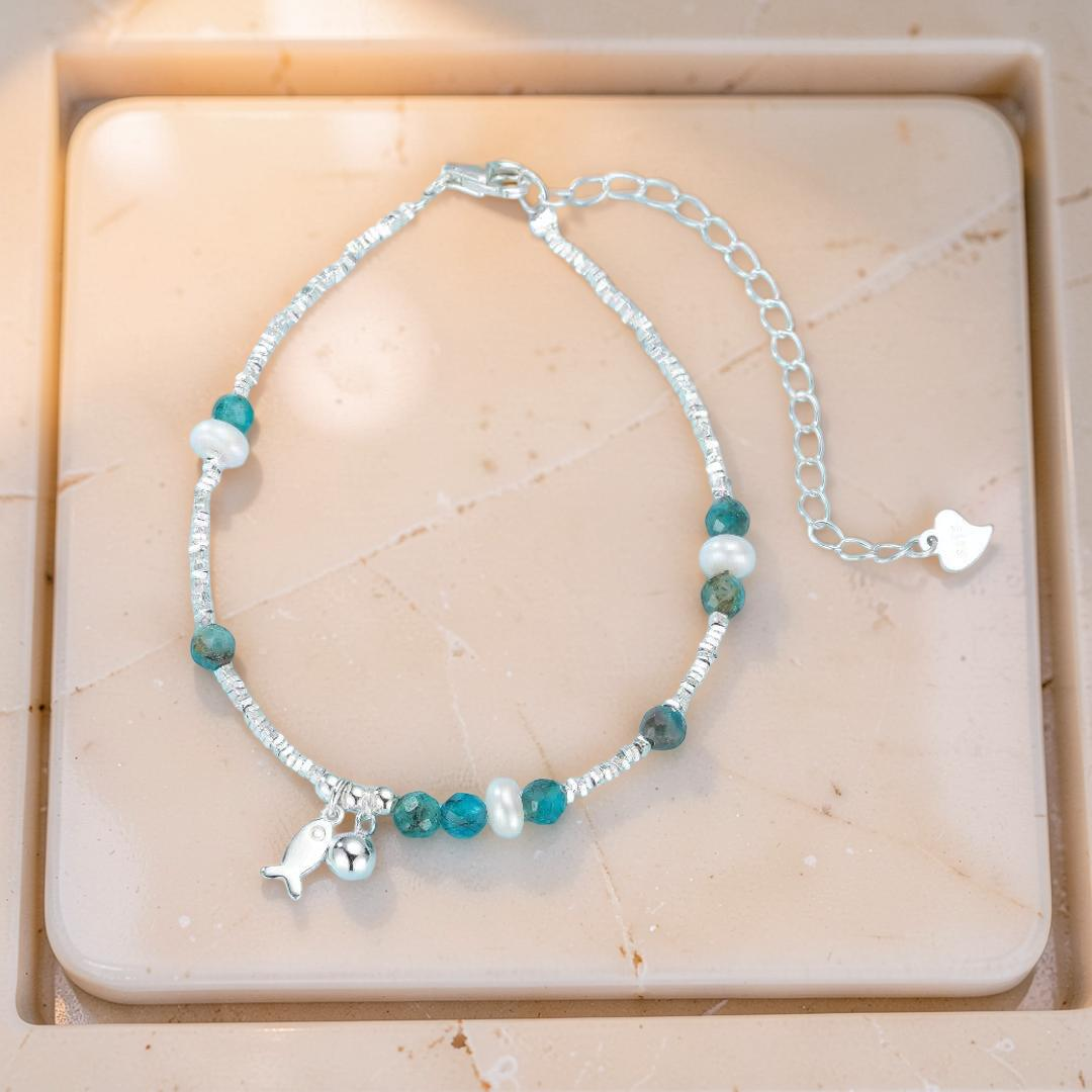 Bracelet Topaze – Poisson d’Azur, Argent 925