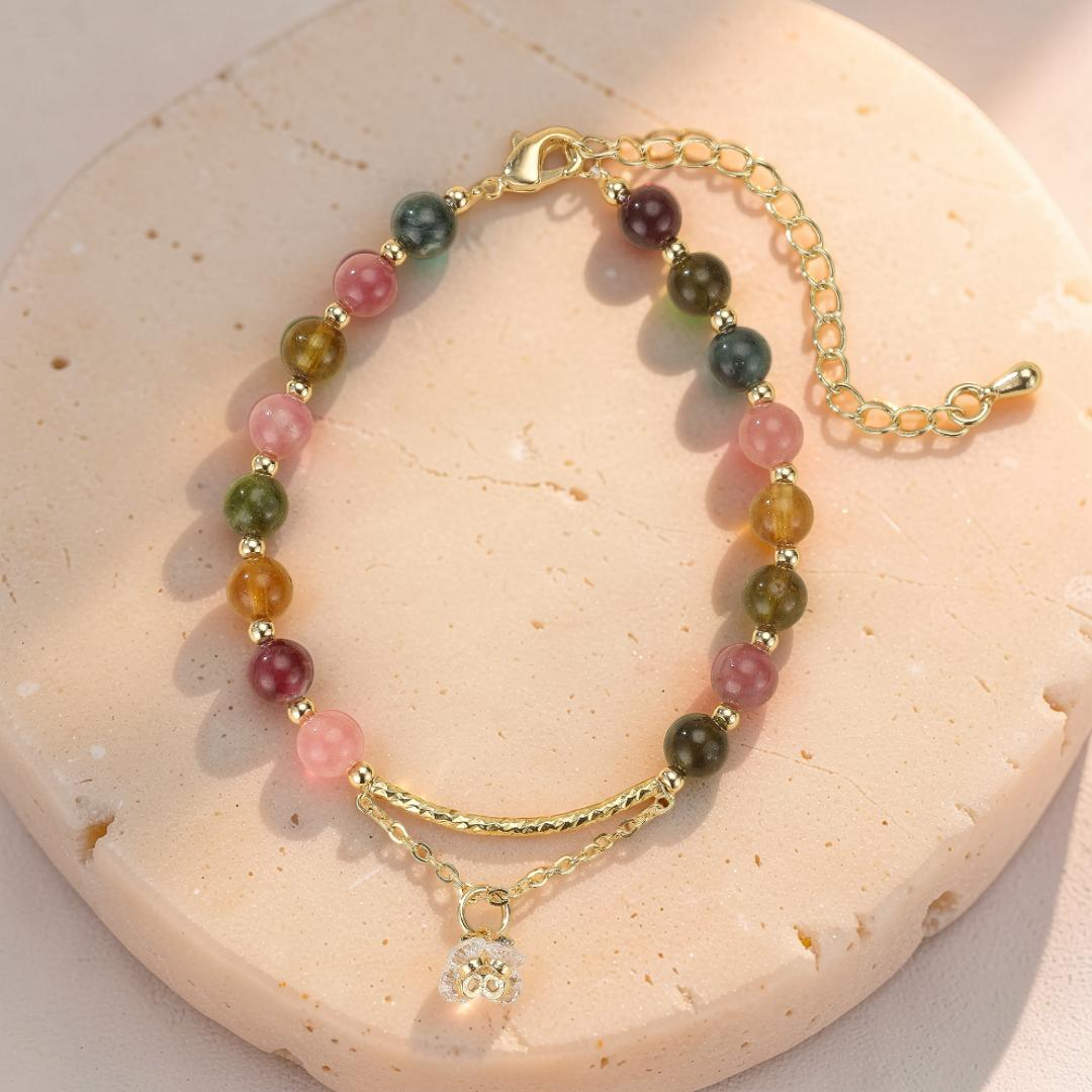 Bracelet Tourmaline – Rose Éternelle