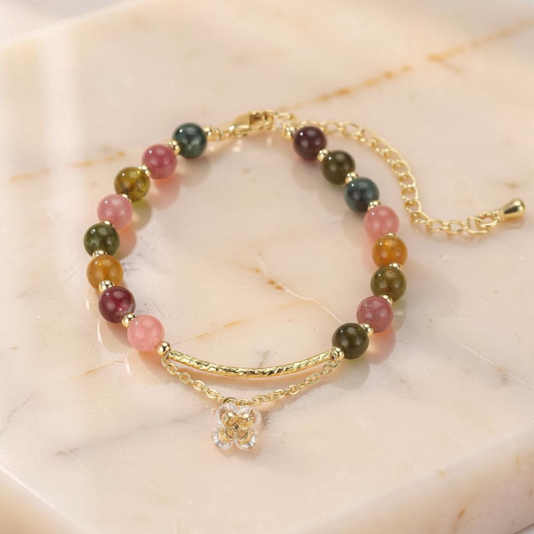 Bracelet Tourmaline – Rose Éternelle