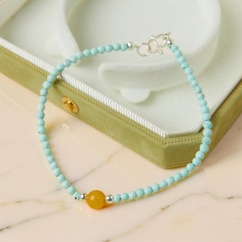 Bracelet Turquoise – Charme Nature, Argent