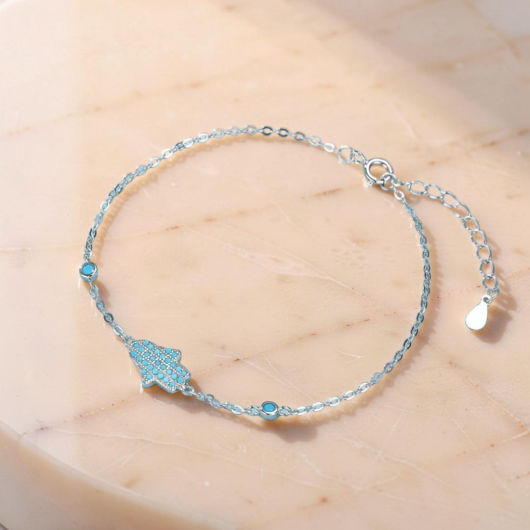 Bracelet Turquoise – Perle du Désert, Argent 925