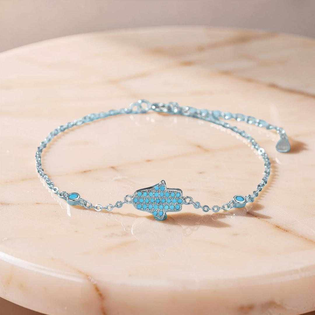 Bracelet Turquoise – Perle du Désert, Argent 925