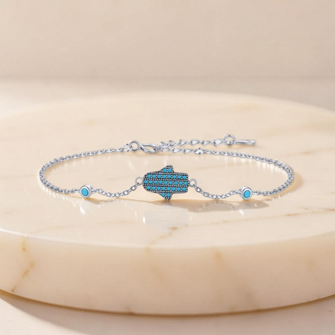 Bracelet Turquoise – Perle du Désert, Argent 925