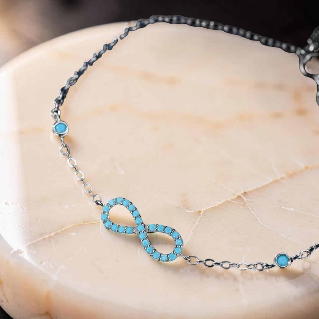 Bracelet Turquoise – Souffle d’Écume, Argent 925