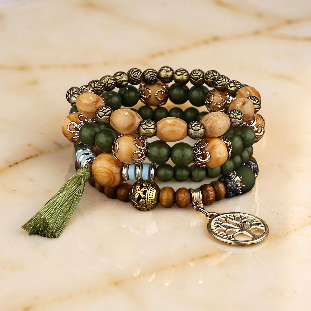 Bracelet Arbre de Vie - Abondance, Bois