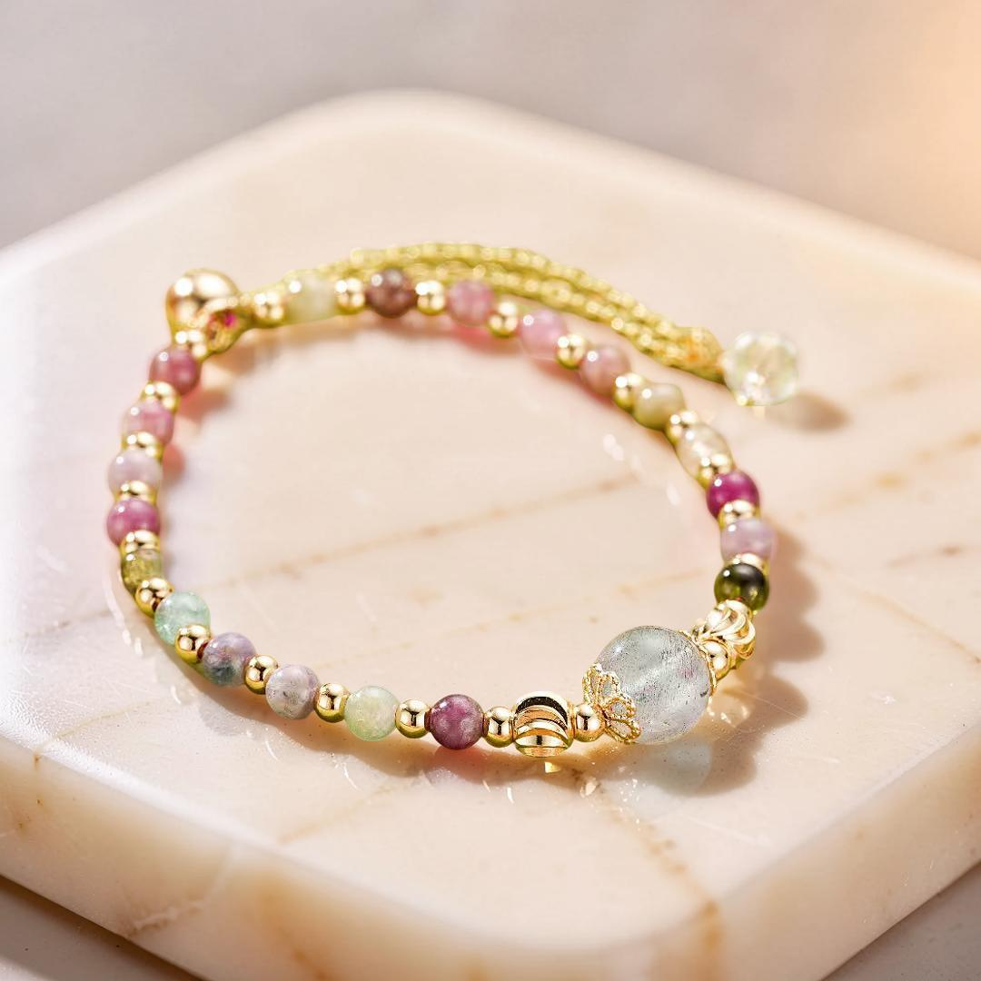 Bracelet Tourmaline et Labradorite – Reflets de Sérénité