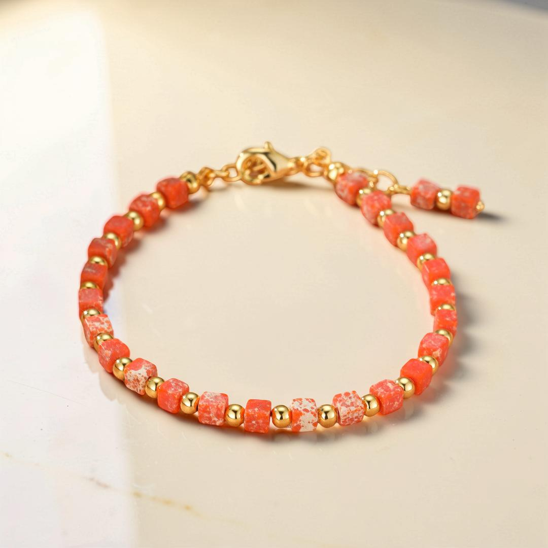 Collier/Bracelet Jaspe Rouge/Vert – Éclat Bohème