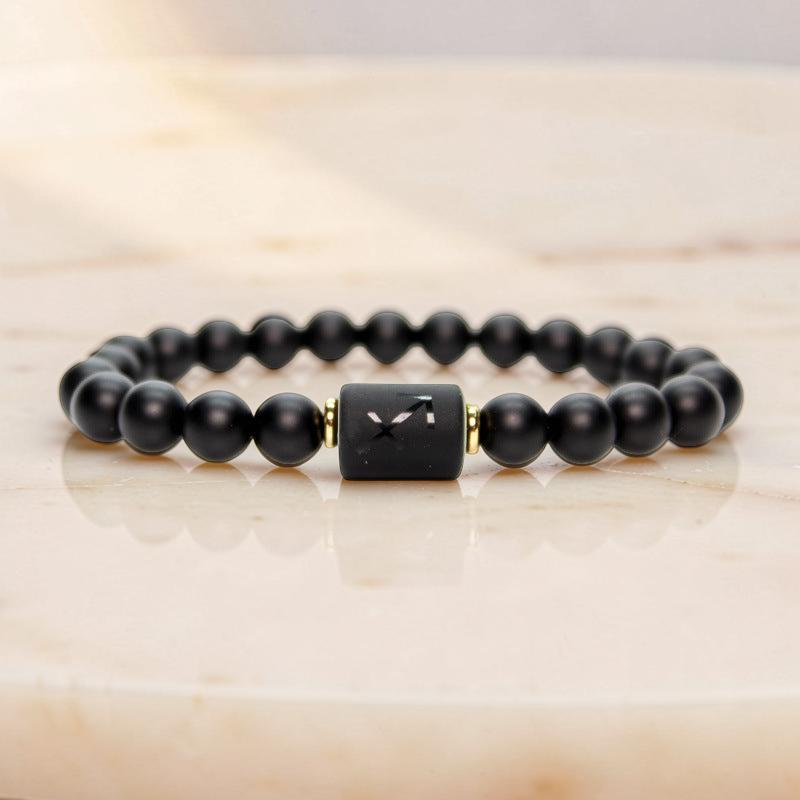 Bracelet Signe Astrologique en Onyx – Protection Astrale