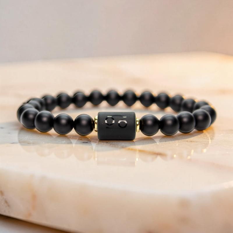 Bracelet Signe Astrologique en Onyx – Protection Astrale