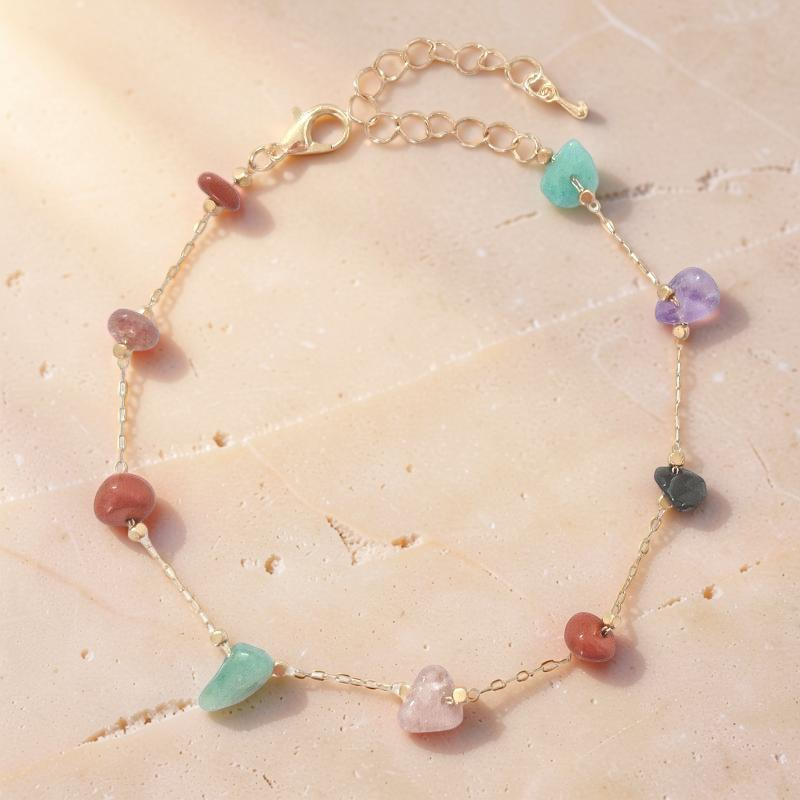 Bracelet de Cheville Agate – Pépite de Joie