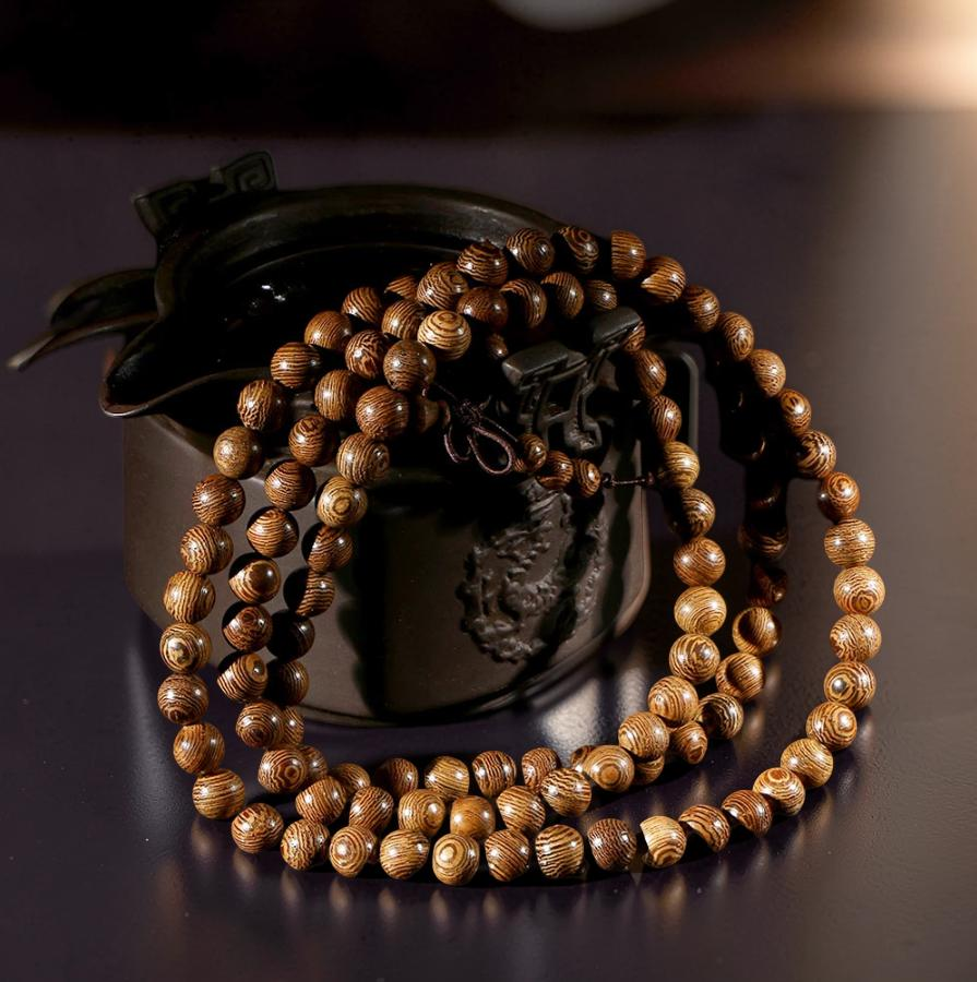 Mâlâ 108 Perles Bois de Wengé - Force