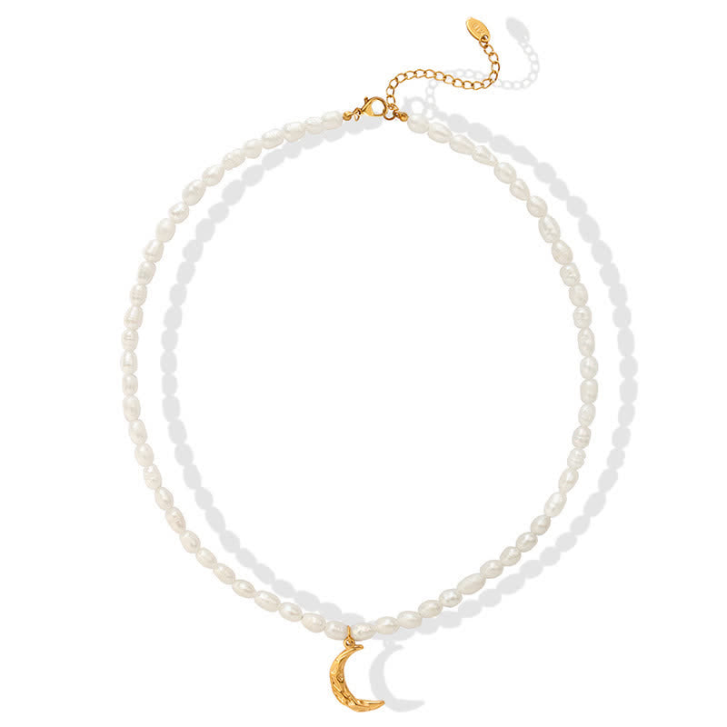 Collier Croissant de Lune en Perle Naturelle