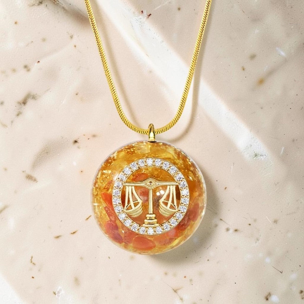 Pendentif Orgonite Signe Astrologique en Pierre Naturelle