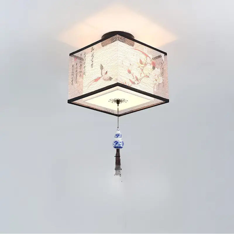 Plafonnier Asiatique LED Zen au Motif Lotus