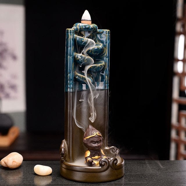 Porte-Encens “La Cascade du Bonheur” – Support Décoratif pour Encens Bâtons & Cônes Effet Cascade