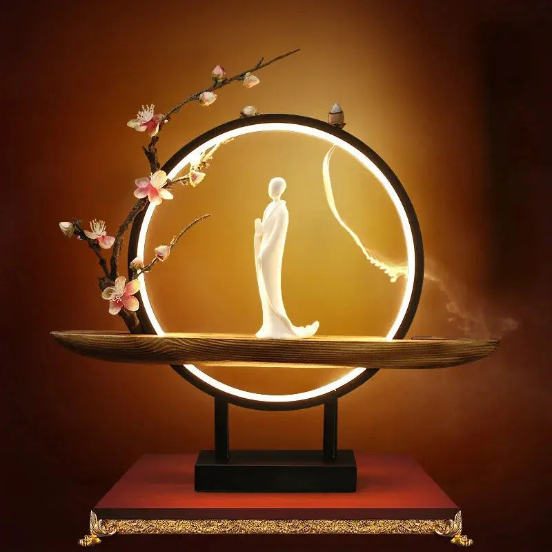 Souffle Sakura · Porte-Encens LED Fleur de Cerisier