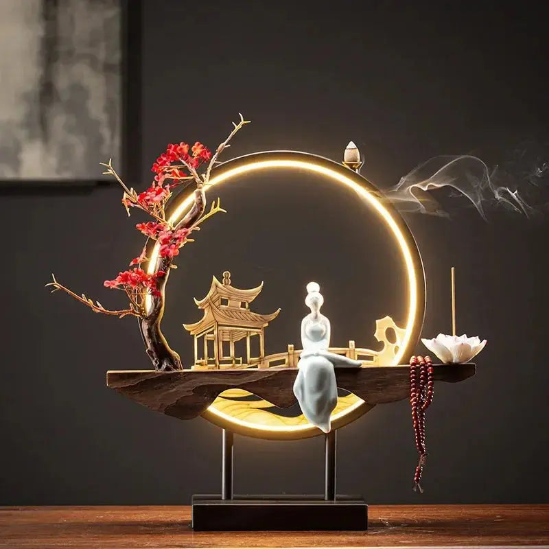 Quiétude Intérieure · Porte-Encens Lumineux Zen