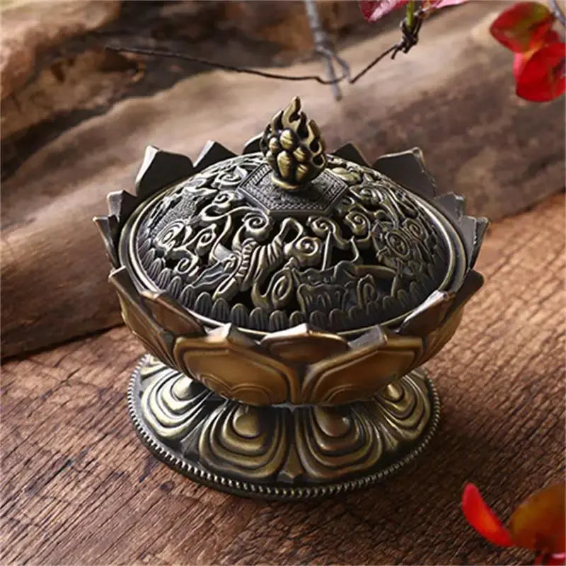 Porte-Encens Lotus en Laiton, Sérénité & Élégance