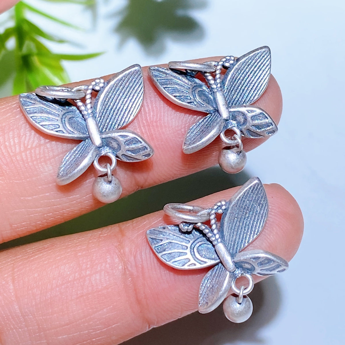 Breloques Sculptées en Argent S925 — Charms Spirituels DIY pour Créations Personnalisées (5–15 mm)
