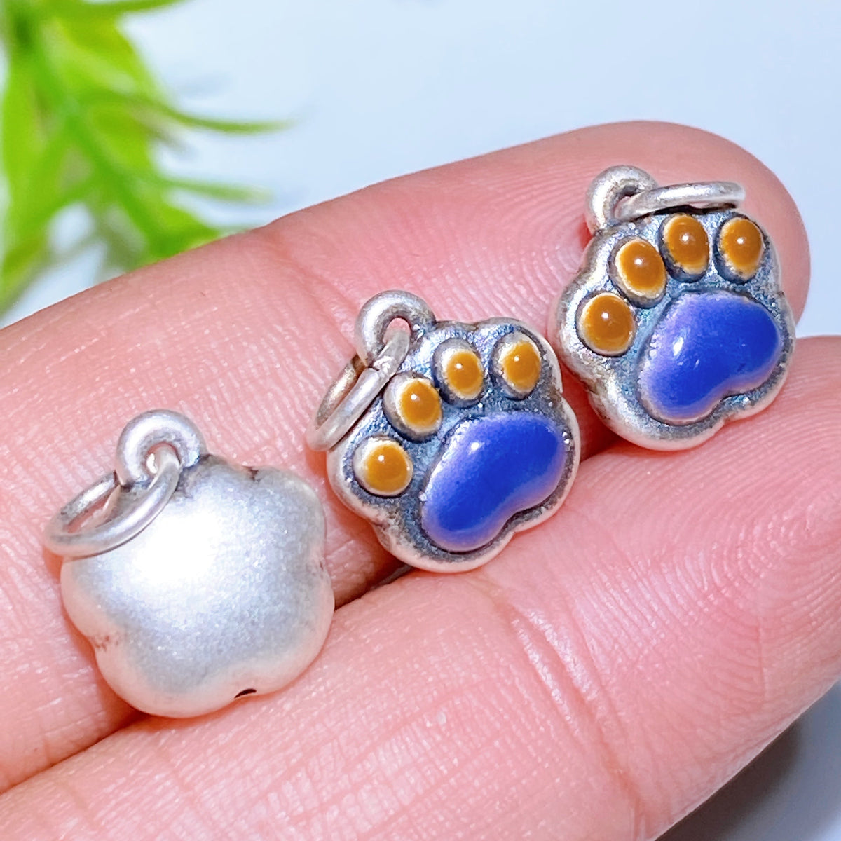 Breloques Sculptées en Argent S925 — Charms Spirituels DIY pour Créations Personnalisées (5–15 mm)