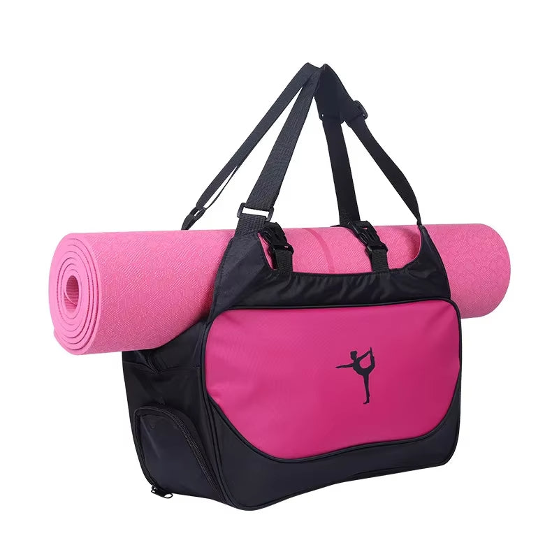 Sac de yoga imperméable en nylon – Rose & Noir