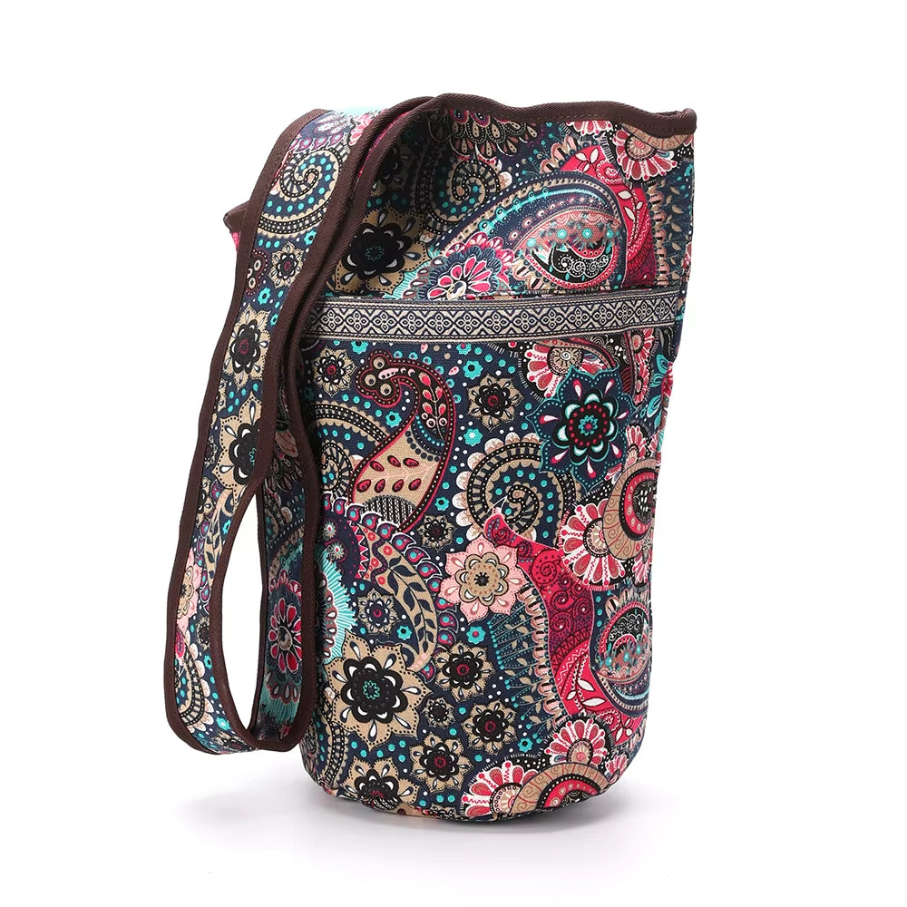 Sac de yoga multicolore à imprimé floral