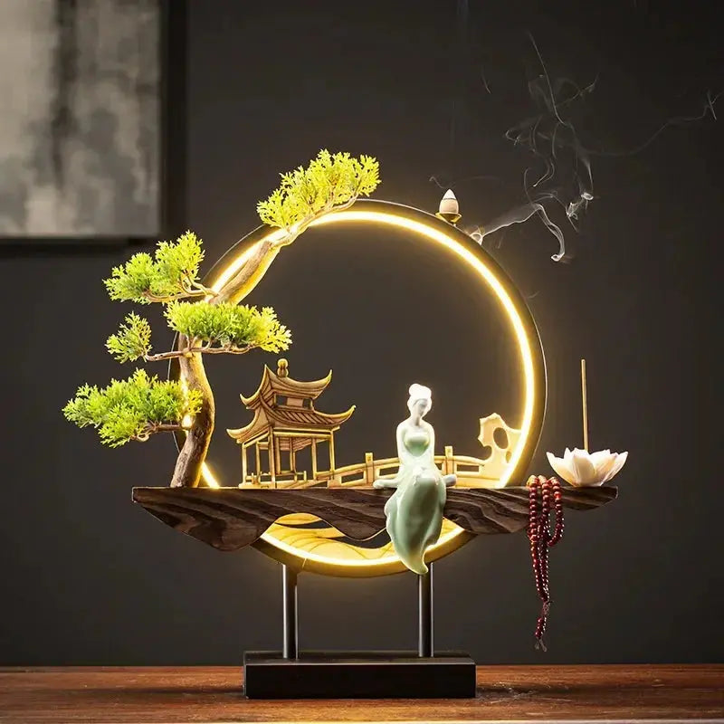 Quiétude Intérieure · Porte-Encens Lumineux Zen