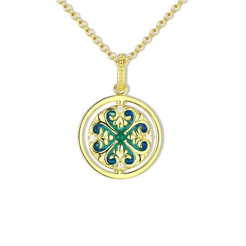 Collier Lotus Argent 925 Rotatif & Zircon – Éveil & Élégance
