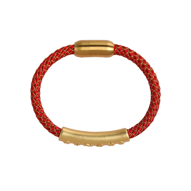 Bracelet Om Mani Padme Hum Argent 999 & Cordon – Pureté & Intention