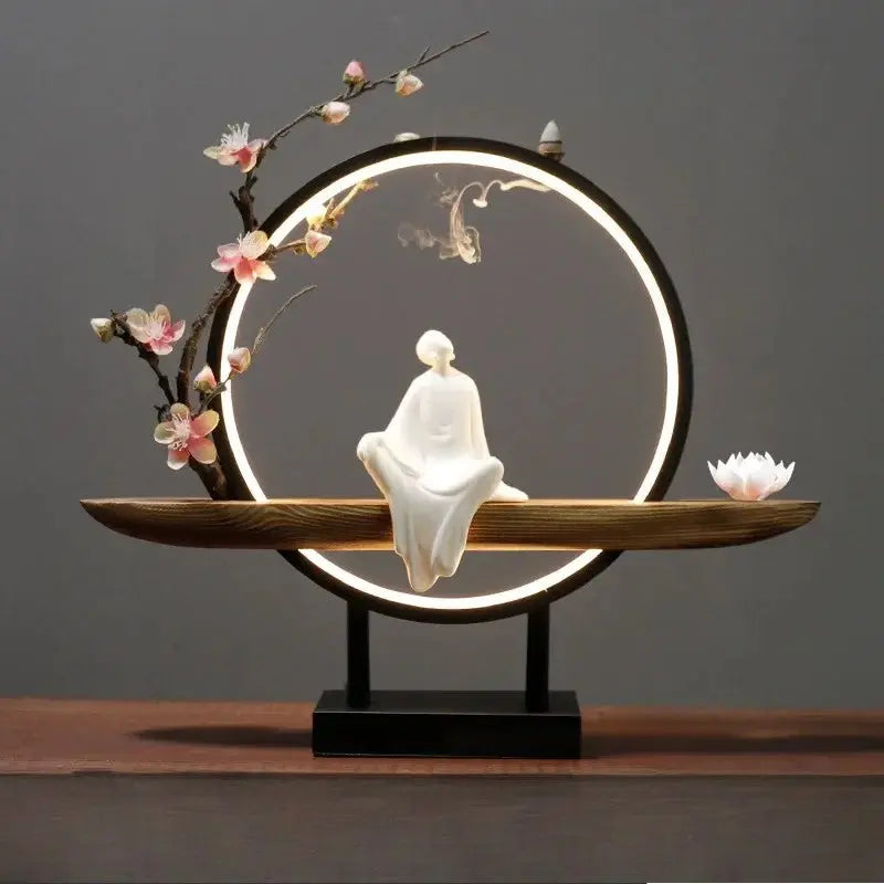 Souffle Sakura · Porte-Encens LED Fleur de Cerisier