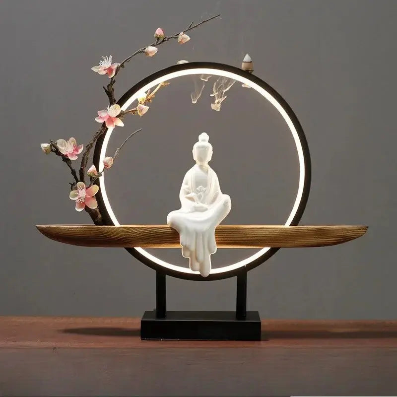 Souffle Sakura · Porte-Encens LED Fleur de Cerisier