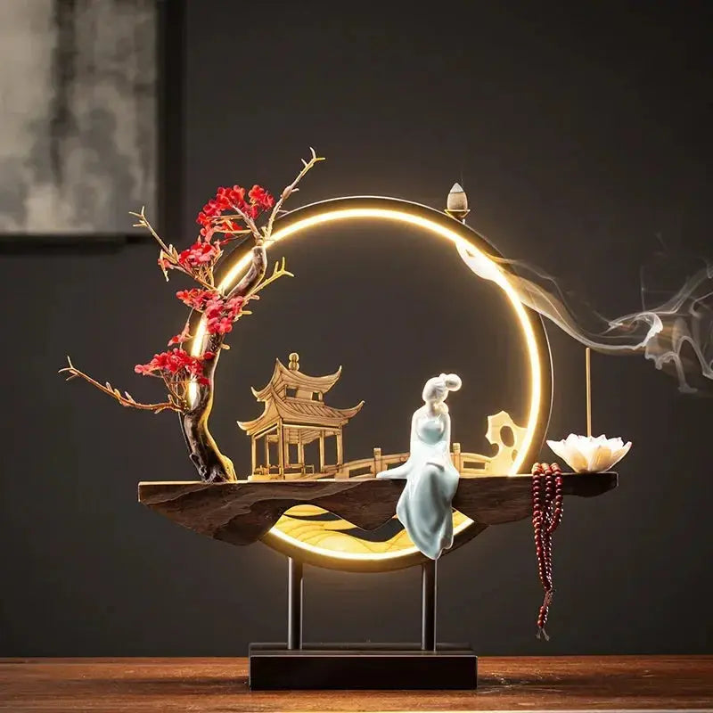 Quiétude Intérieure · Porte-Encens Lumineux Zen