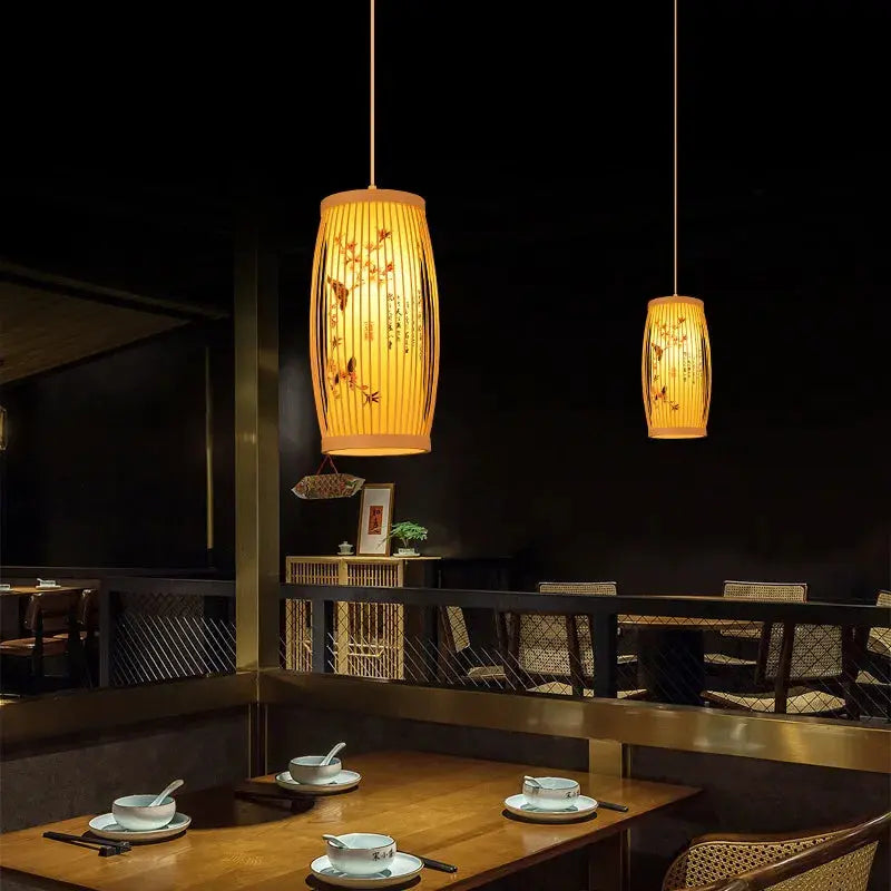 Lanterne Japonaise Traditionnelle en Bambou