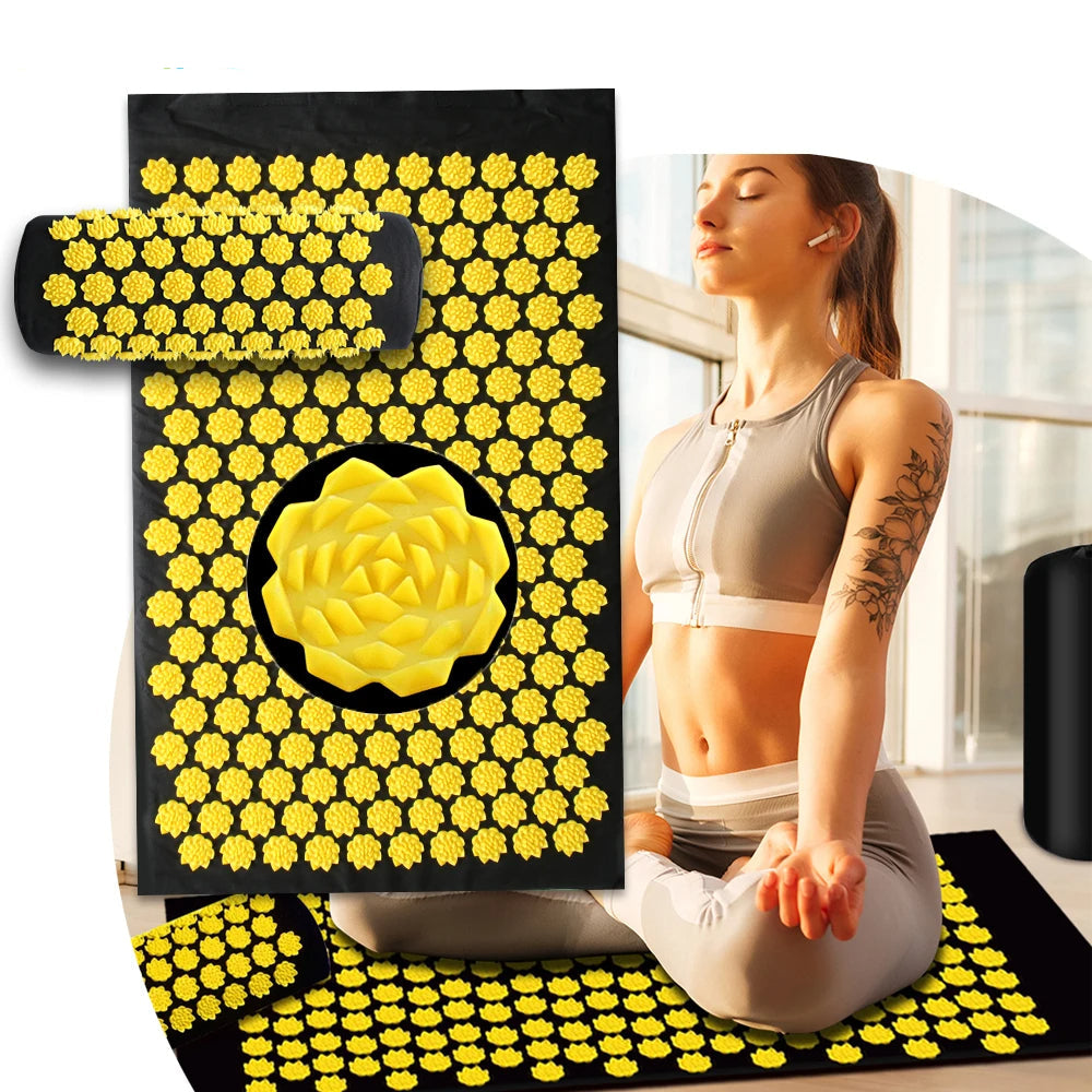 Tapis d’Acupression Fleurs de Lotus – Bien-être & Relaxation