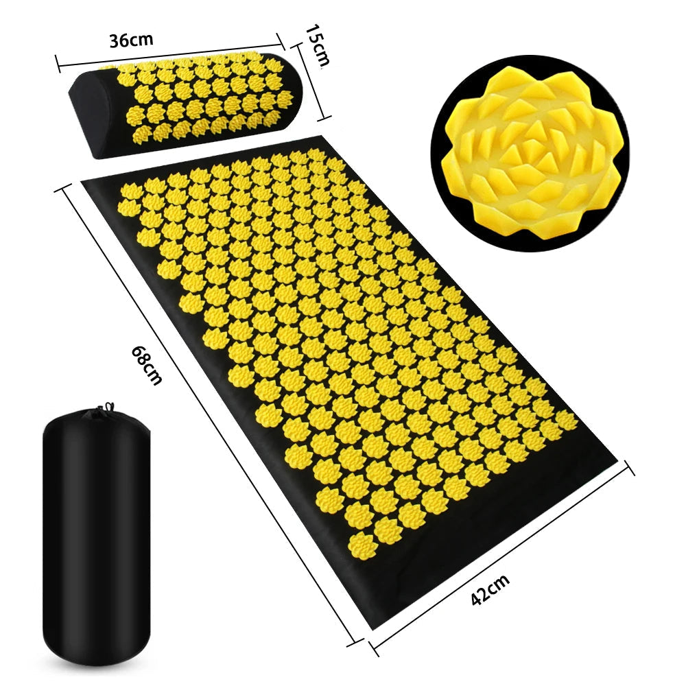 Tapis d’Acupression Fleurs de Lotus – Bien-être & Relaxation