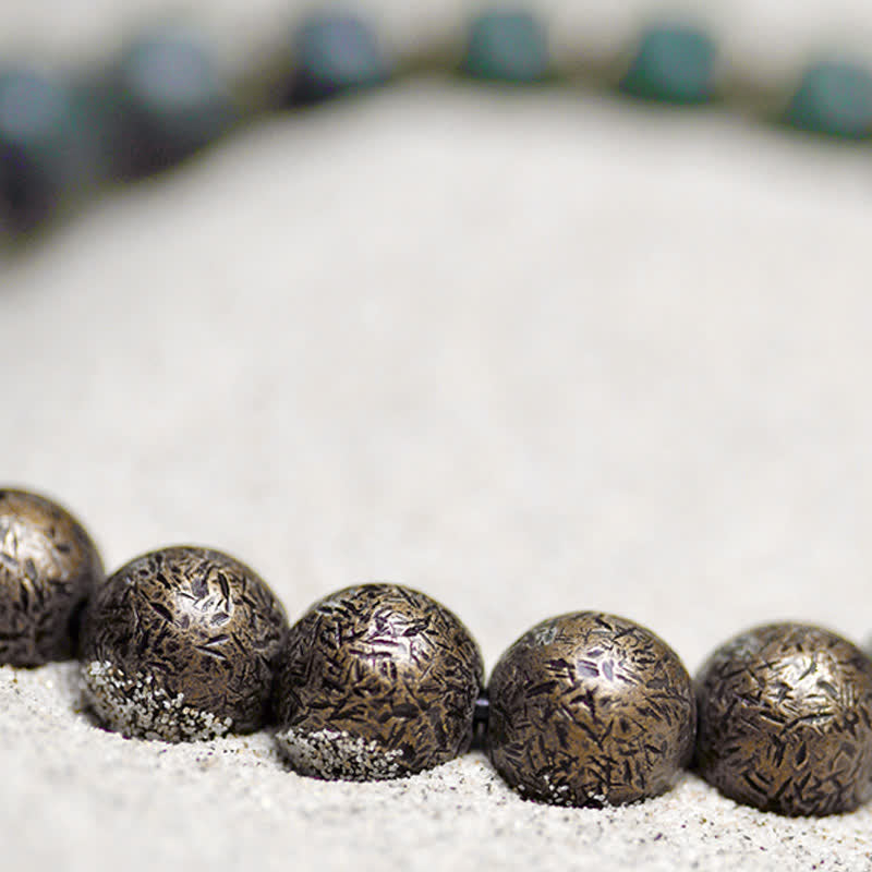 Bracelet Graines de Bodhi & Cuivre – 6×8 mm