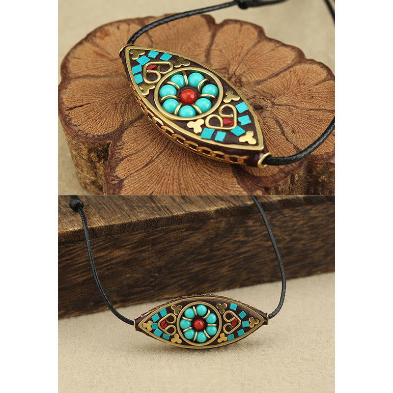 Pendentif Turquoise Marquise en Pierre Naturelle