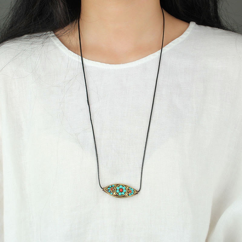 Pendentif Turquoise Marquise en Pierre Naturelle