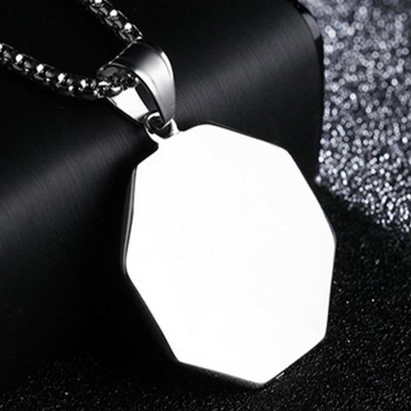 Pendentif Unisexe Yin Yang Bagua en Acier Titane (38 × 33 mm)
