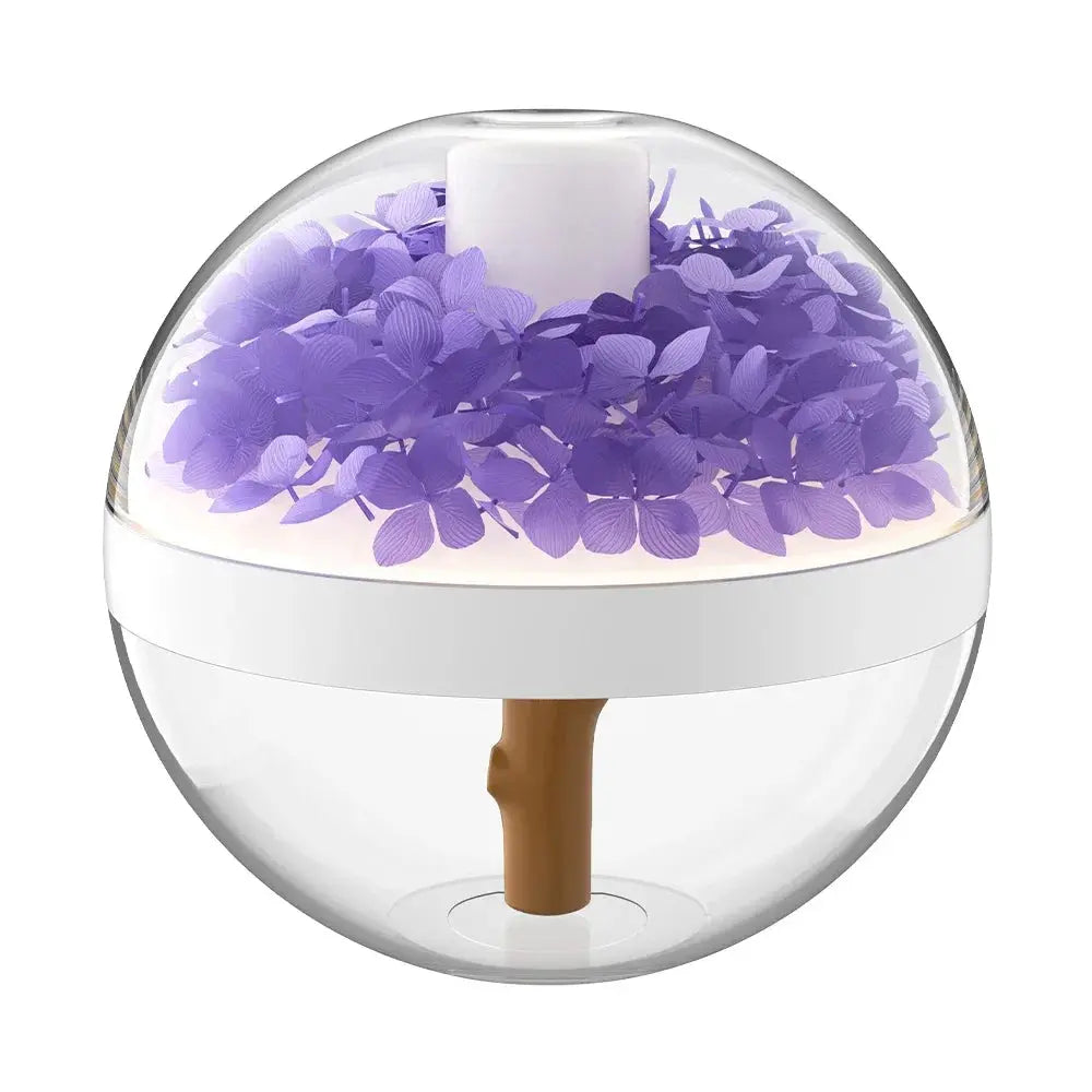 Diffuseur d’Huiles Essentielles USB Rechargeable Effet Fleurs & LED