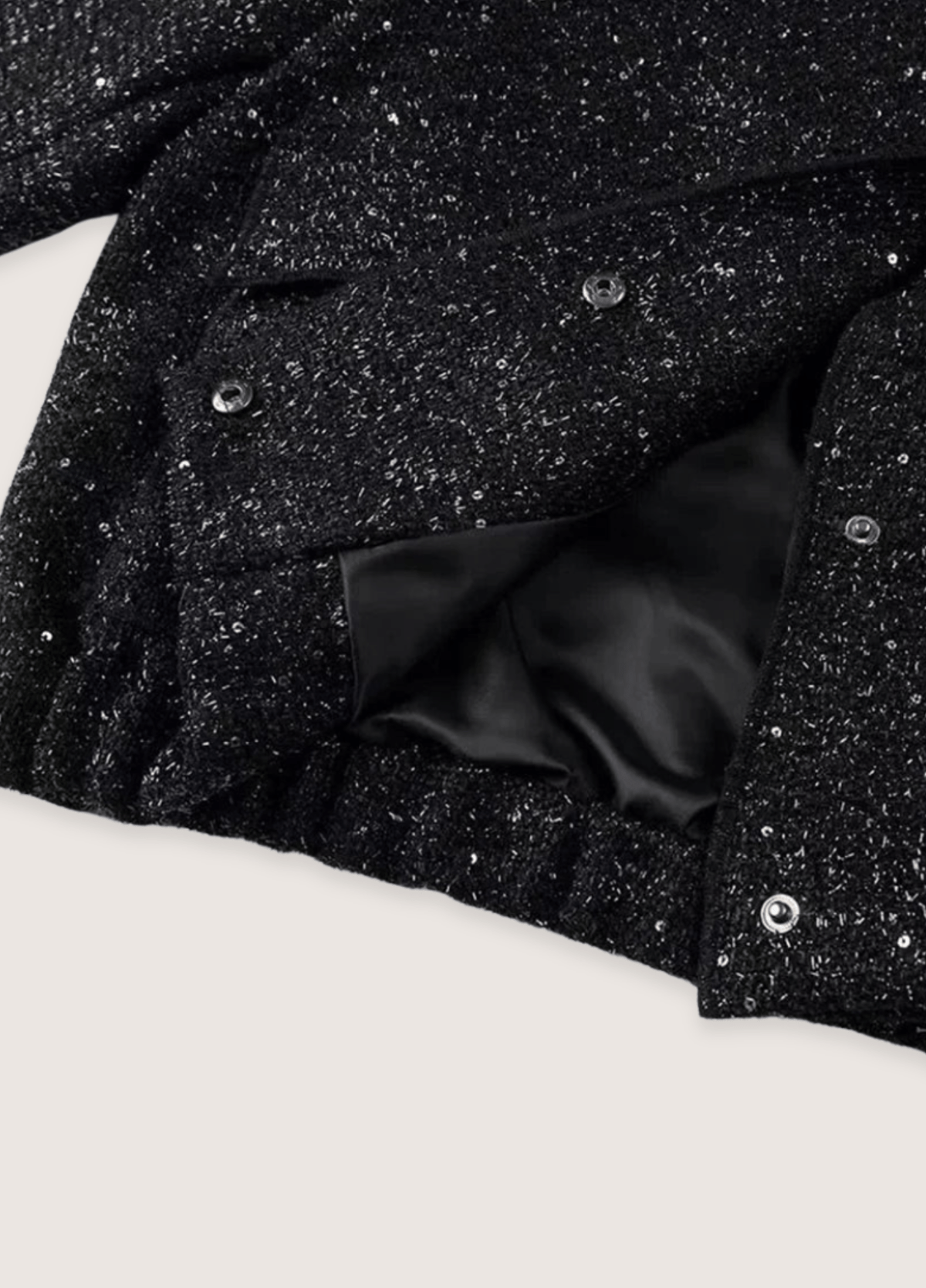 Veste kimono femme satiné floral noir – Hoshi