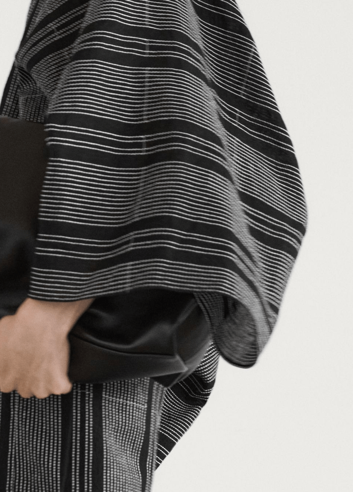 Kimono court femme coton motif rayure noir – Shima
